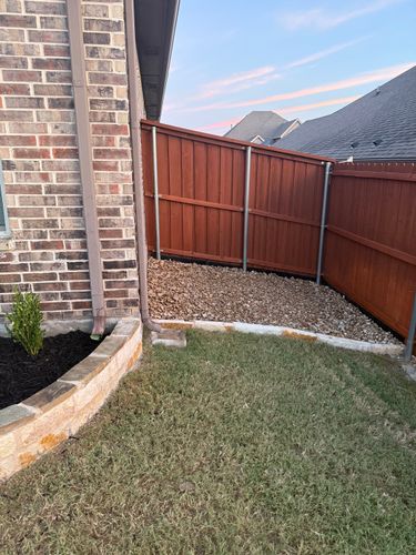 River Rock & Gravel Installs for Magnolia Landscape & Design in Aledo, TX