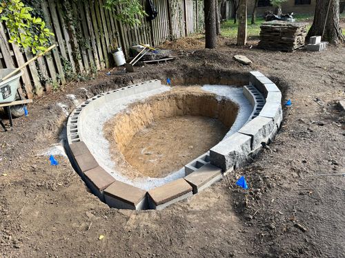 Firepit Installation for VQ Land & Stone in St. Louis, MO