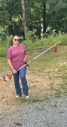 Mowing for Hart and Sons in Transylvania County, North Carolina