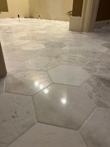 Kitchen Counter Tiling for Zenus Custom Tile in Kansas City, MO