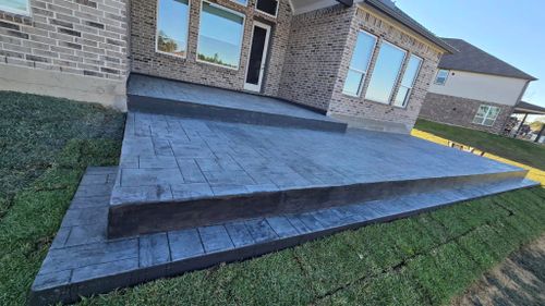 Stamped Concrete Installation for Triple O Construction in Rosharon, TX
