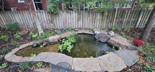 Pond installation for VQ Land & Stone in St. Louis, MO