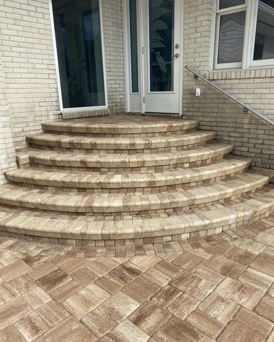 Paver Steps for Fafa's Omega Brick Pavers in Lakeland, FL