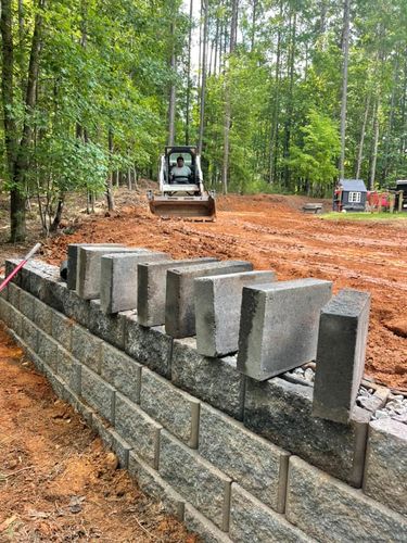 Retaining Wall Construction for Lively Landscaping LLC - NC in Franklinton, North Carolina