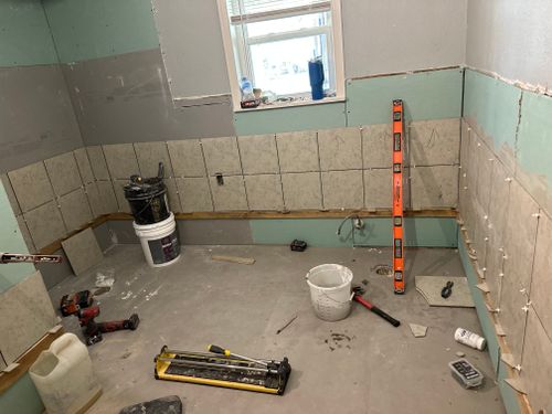 Bathroom Renovation for Jones Construction & Flooring in Bogata, TX