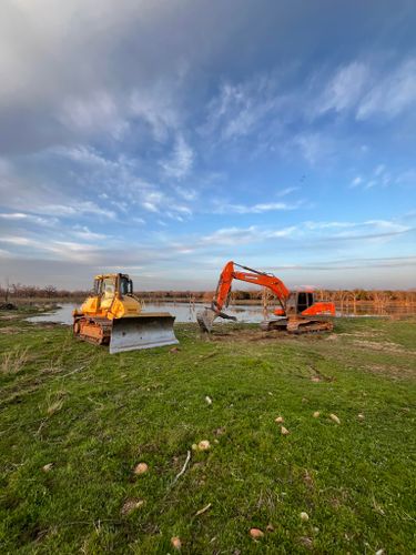 Excavation and site prep for South Prairie Construction in South Bend, TX