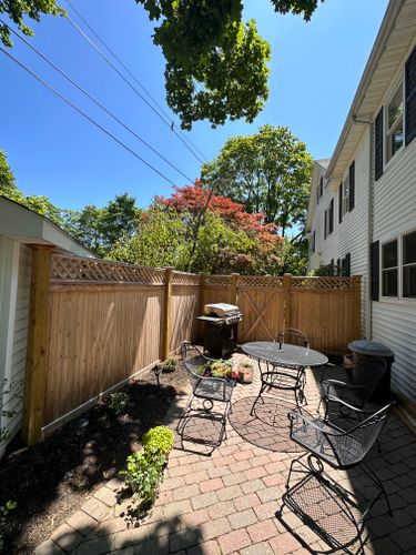 Wooden fence for Wantage Fence & Stonework, LLC in Wantage, New Jersey
