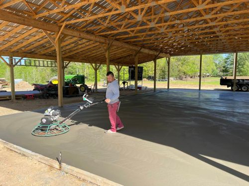 Patio Installation for Arce’s concrete finishing in Winston Salem, NC