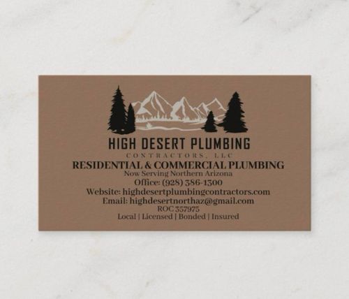 Plumbing Repairs for High Desert Plumbing Contractors LLC in Winslow, AZ