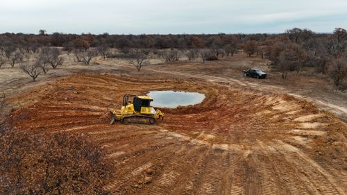 Pond Work for South Prairie Construction in Abilene, TX