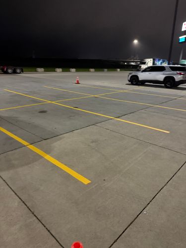 Line Striping for Midwest Line Striping LLC in Spirit Lake, IA