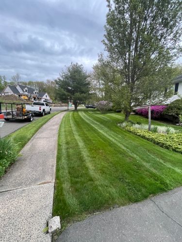 Lawn Aeration and Overseed for Blades of Glory LLC in Cheshire, CT