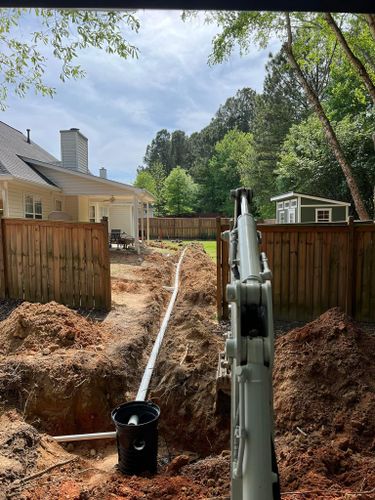 Grading and drainage for Adams Landscape Management Group LLC. in Loganville, GA