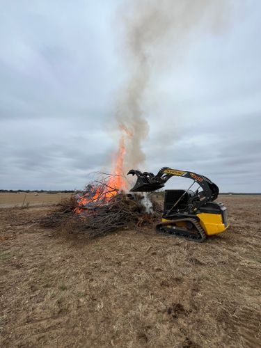 Excavation and site prep for South Prairie Construction in Graham, TX