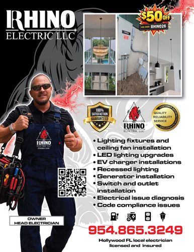 Lighting Installation and Repairs for Rhino Electric in Hollywood, FL