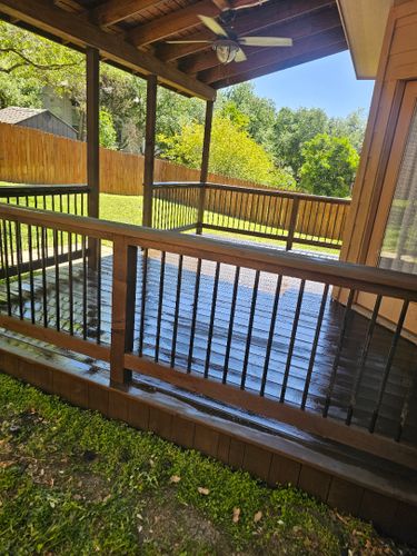 Deck stain and seal for Ansley Staining and Exterior Works in New Braunfels, TX