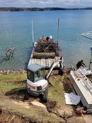 Marine Barge Land Clearing for JB WORX in Angola,, IN