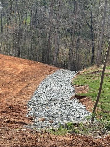 Site Grading for Barnes Backhoe & Grading in Taylorsville, NC