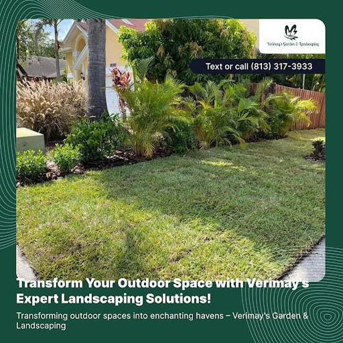 Landscape Design and Installation for Verimay's Garden and Landscaping in Hillsborough County, FL