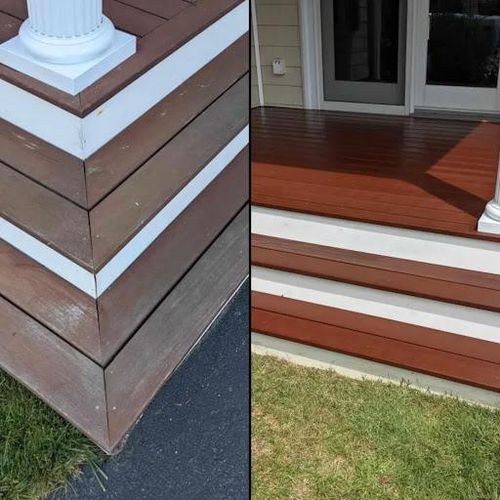 Deck & Fence Staining for Giovanni Painting in Quincy, MA