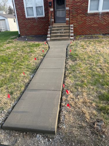 Sidewalk Installation for Immaculate Concrete and Construction in Troy, IL