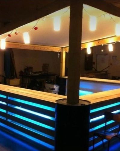 Bar Painting and Lightning for WOOD BAR  DESIGN in Fort Lauderdale, FL