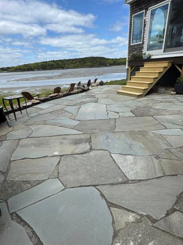 Hardscape Installation for Natural Roots Inc in Georgetown, ME