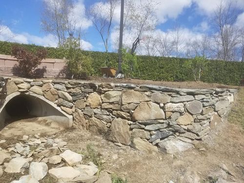 Granite Steps and Granite Walls for Reyky Landscaping & Masonry LLC in Providence,  RI