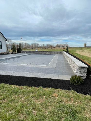 Retaining Wall Construction for Southerland Custom Masonry in Hustonville, KY