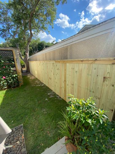 Wood Fence Installation for Madden Fencing Inc. in St. Johns, Florida