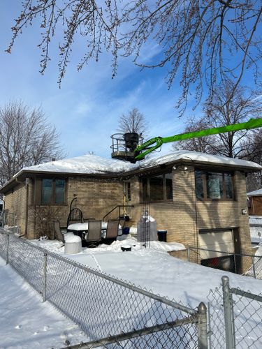 Ice Dam and Roof Top Snow Removal for Allstate Tree Service and Crane in Minneapolis, MN