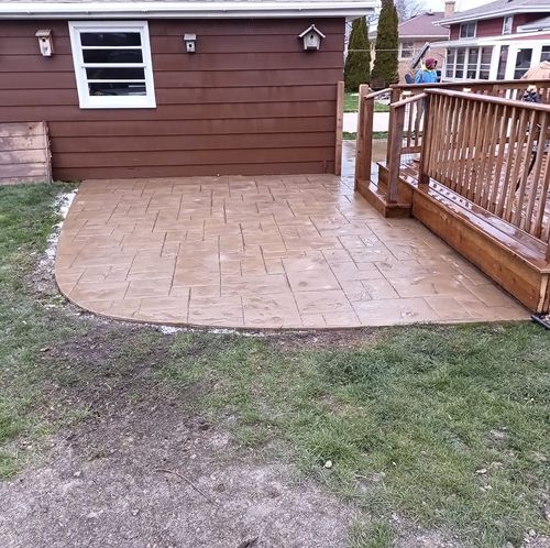 Patio Installation for O&M Concrete in Racine, WI