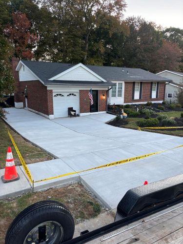 Concrete driveways, patios, and garage floors for DiMaggio & Son's Masonry in Aston, PA
