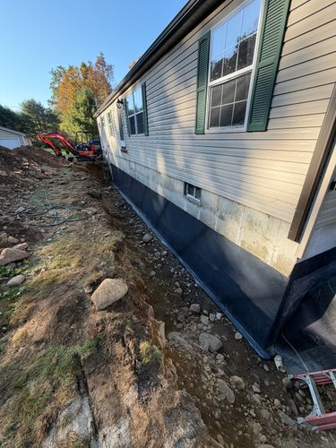 New Concrete Foundation Construction for Graham & Schriner Construction in Hinsdale, NH