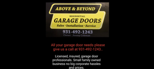  for Above & Beyond Garage Doors in Shelbyville, TN