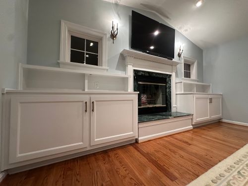 Custom built ins and entertainment for Chesapeake Solutions in Pasadena, MD