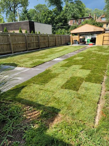 Sod Installation for VQ Land & Stone in St. Louis, MO