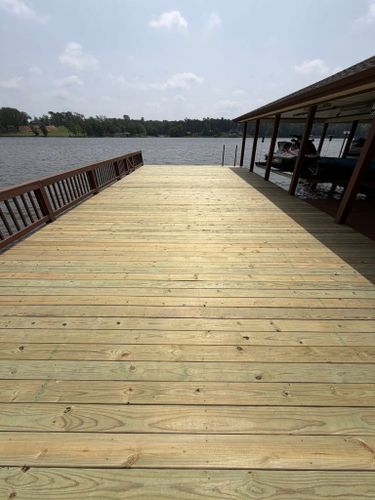 New Dock Construction for Moore Lake Living LLC in Leesburg, TX