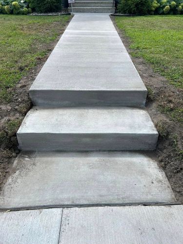 Sidewalk Installation for Anderson Concrete Construction in Olmsted County, MN