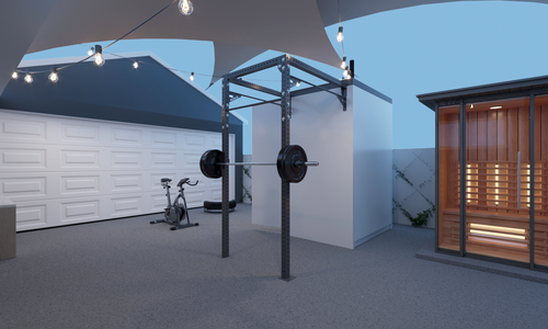 Backyard Shed Gym Design & Build for Beachside Interiors in Newport Beach, CA
