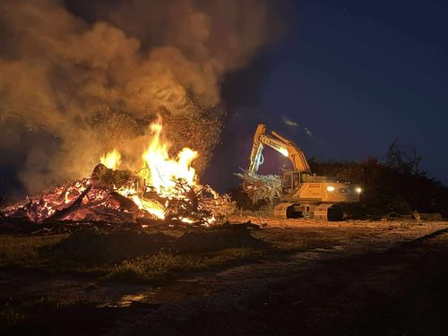 Land maintenance and brush control for Legge Farms and Drainage in Garner, IA