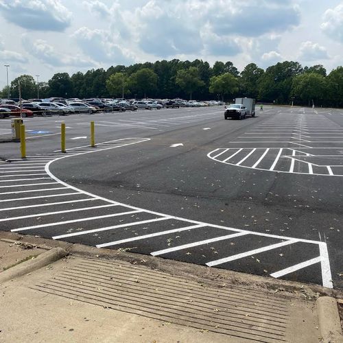 Parking Lot Striping for Straight Line Striping in Little Rock, AR