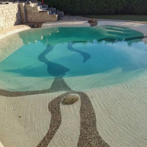 Beach Style Pools for Rio Grande Construction in Houston, TX