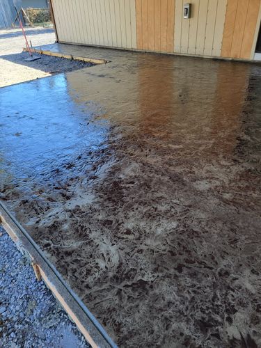 Stamped Concrete Installation for TJR Concrete and Construction in Bend, OR