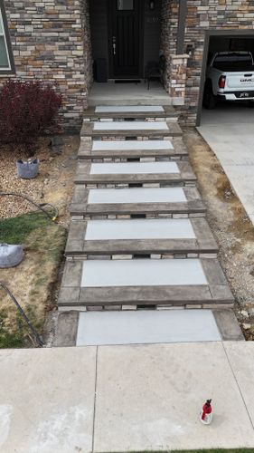 Sidewalk Installation for B&M Concrete LLC in Longmont, CO