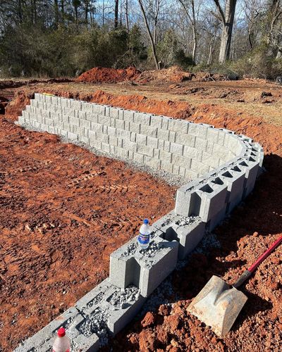 Retaining Wall for E&T Outdoor Pros in LaGrange, GA