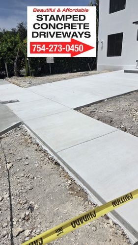 Concrete Slab Construction for Beautiful and Affordable Stamped Concrete by Castilla Concrete Finish Design Corp in Sunrise, FL