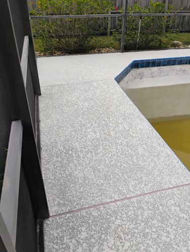 Pool deck resurfacing for American Acrylic Concrete Coatings in Longwood, FL