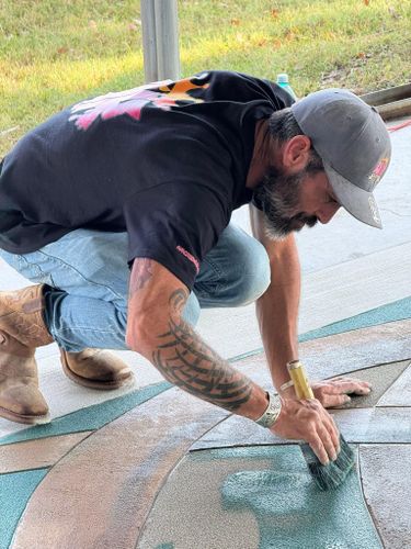 Full Depth Custom Carved Concrete for Whitfield Concrete Construction in Solsberry, IN