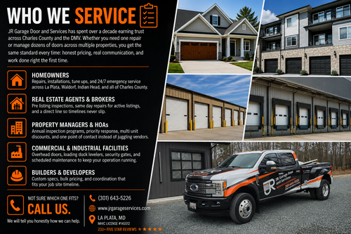  for JR Garage Door and Services in Charles County, MD